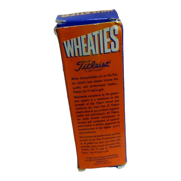 Titleist Wheaties Tiger Woods Golf Balls One Sleeve of 3 Brand New Balls - Picture 5 of 6